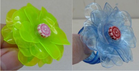 Кольцо - Цветок из пластиковой бутылки