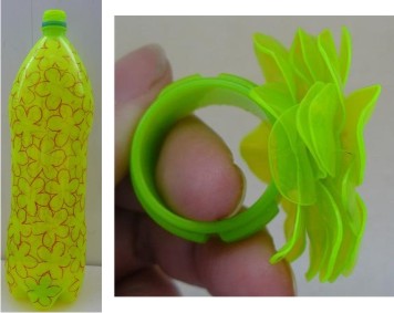 Кольцо - Цветок из пластиковой бутылки